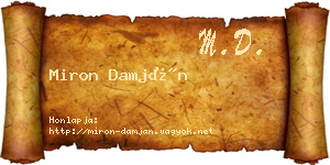 Miron Damján névjegykártya